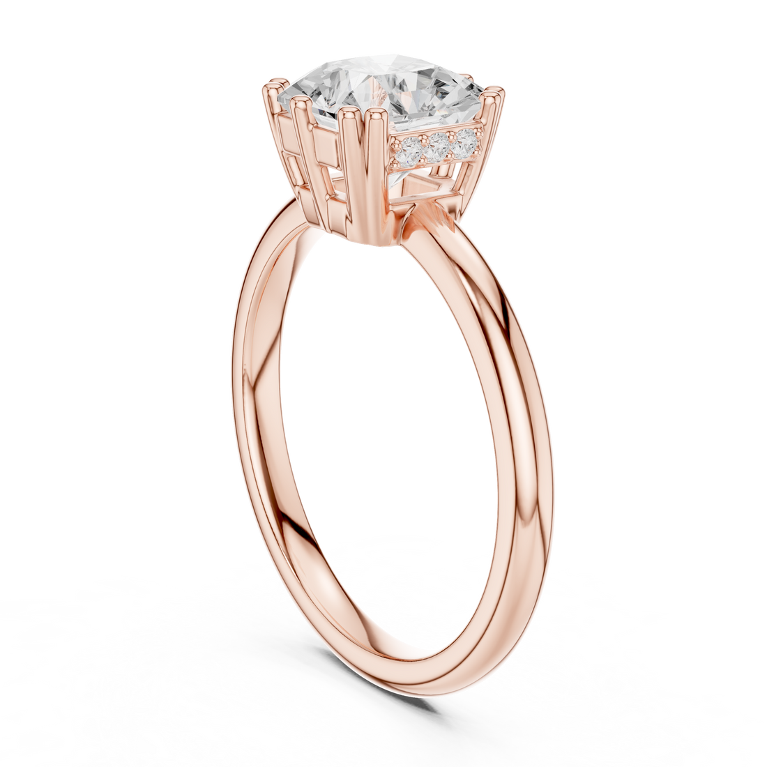 DDLR-924 - Solitaire Radiant Ring - White Gold