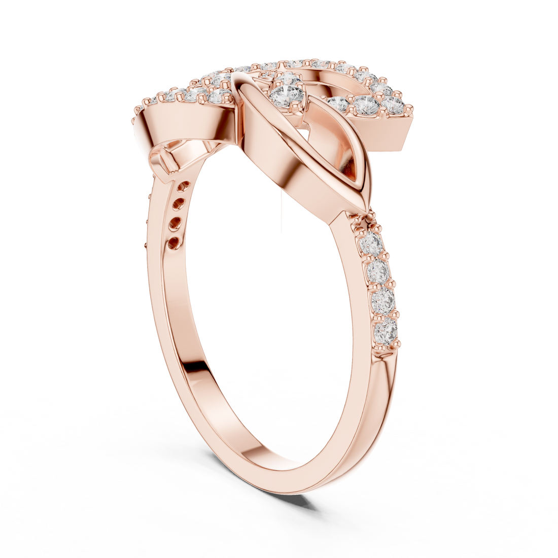 LR-01 (64) - Fashion None Ring - White Gold