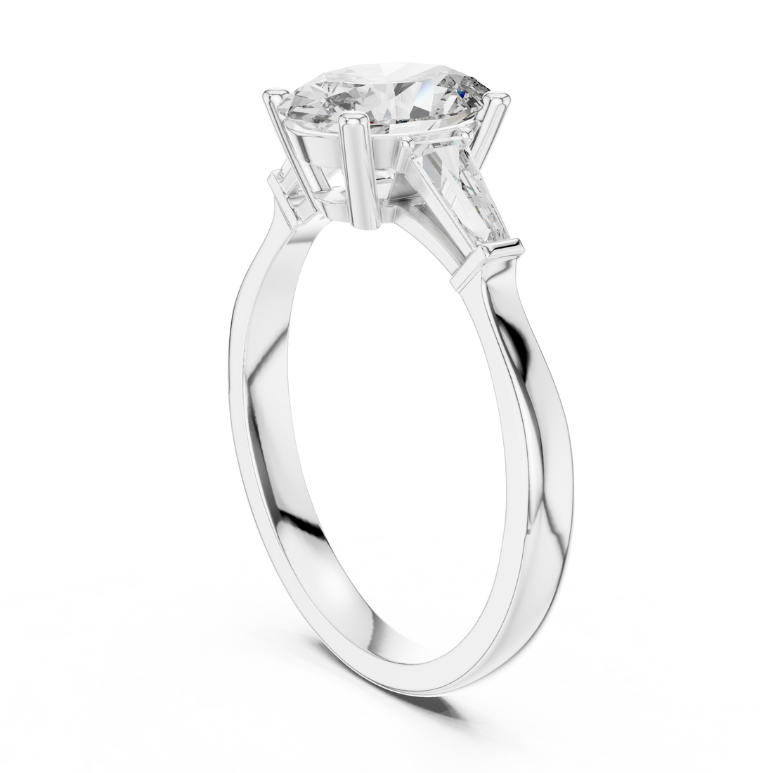 00001L (32) - Fashion Oval Ring - White Gold