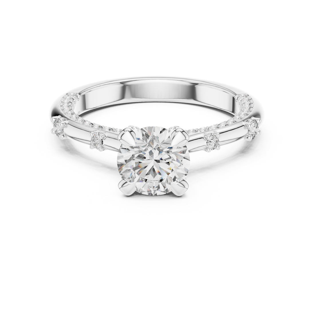 Solitaire Ring - Round | 9#10042L - Rose Gold