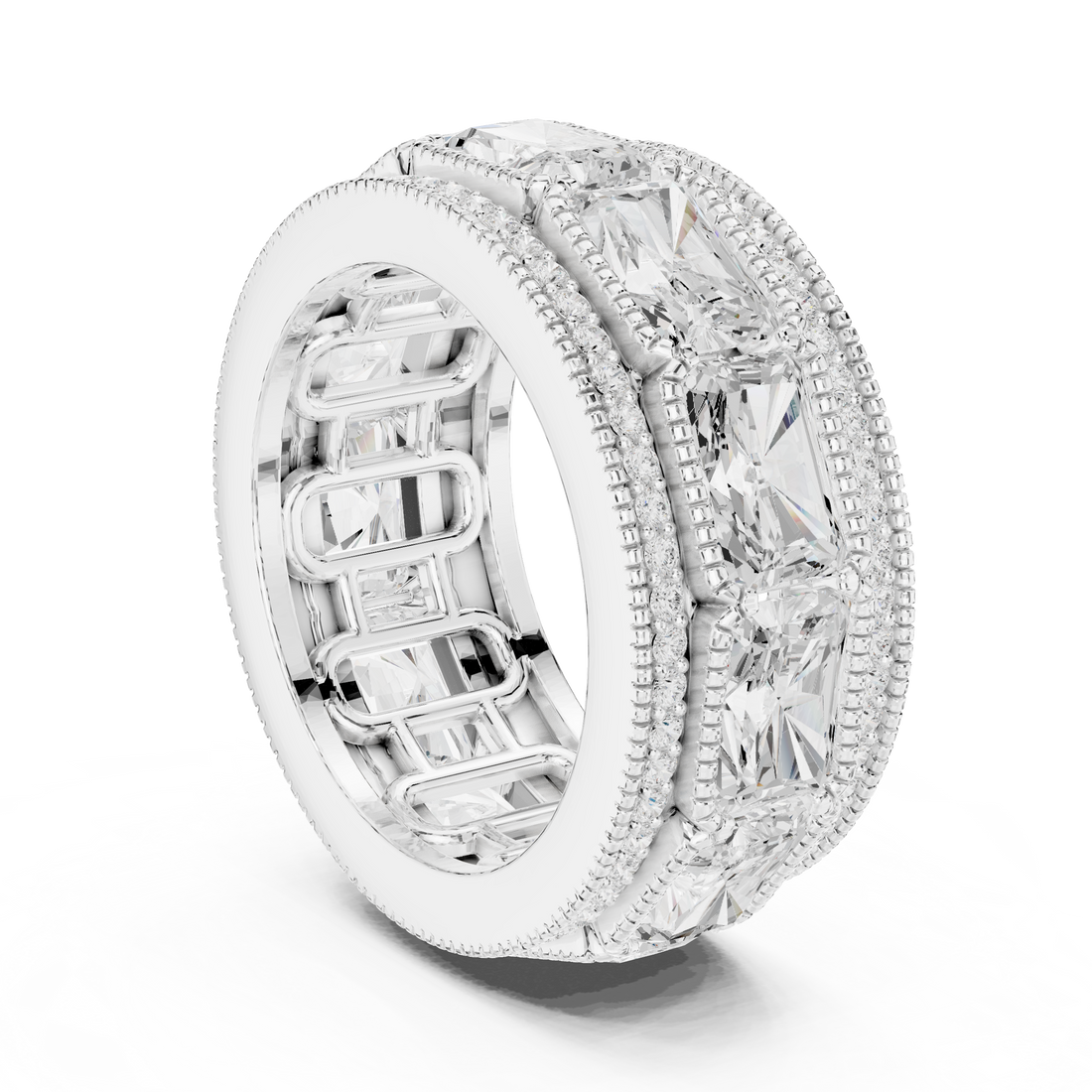 DDLR-308 - Eternity Radiant Ring - White Gold