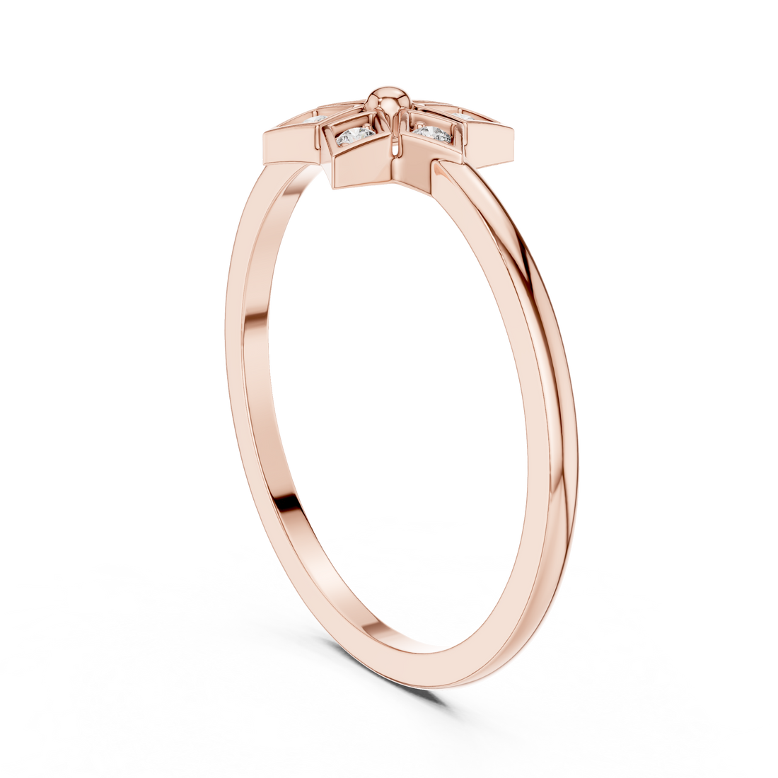DR-6258 - Fashion Round Ring - White Gold