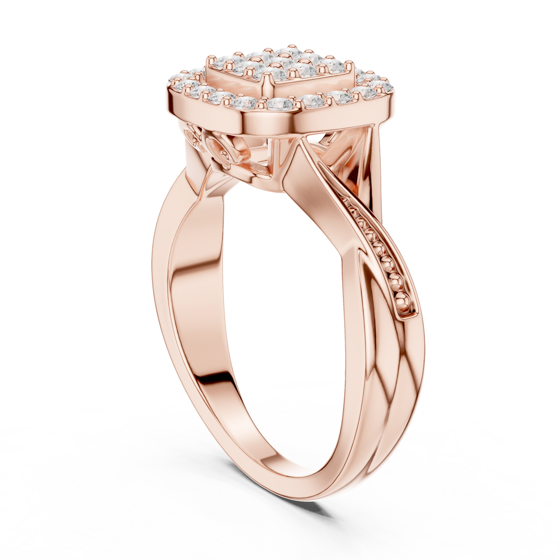 Fashion Ring - Cushion | SBWR(13) - White Gold