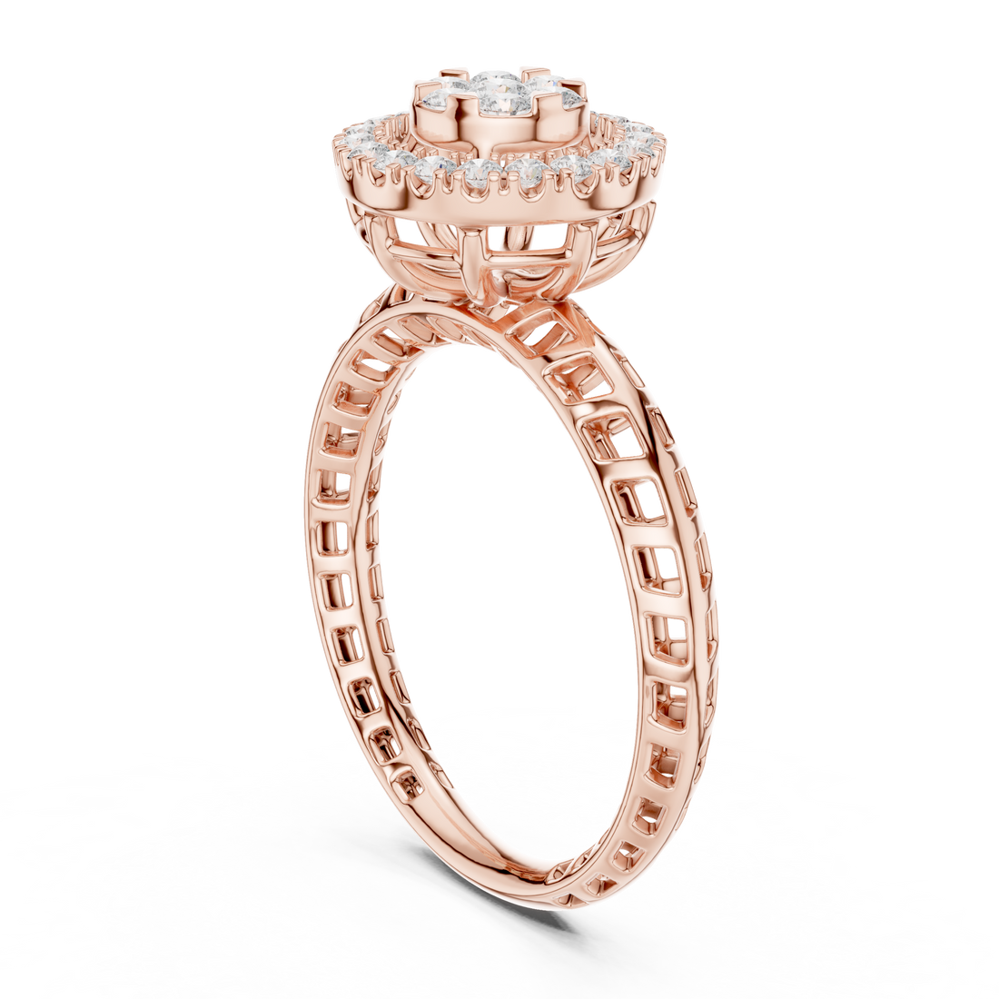 Fashion Ring - Round | DDLR-754 - White Gold