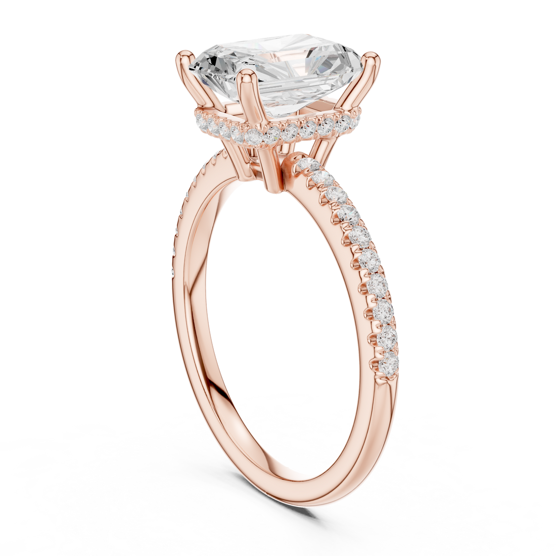 DDLR-177 - RA - Solitaire Radiant Ring - White Gold