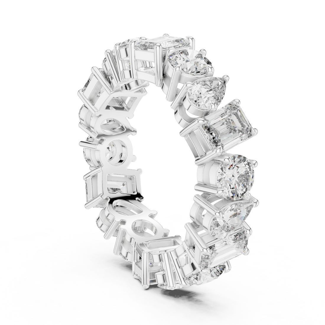 DDLR-215 - Eternity Mixed Ring - White Gold