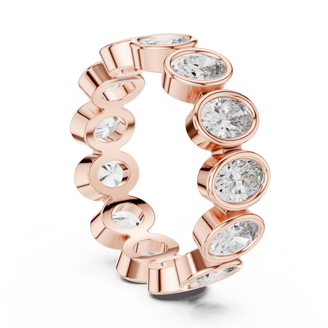 DDLR-221 - Eternity Oval Ring - White Gold
