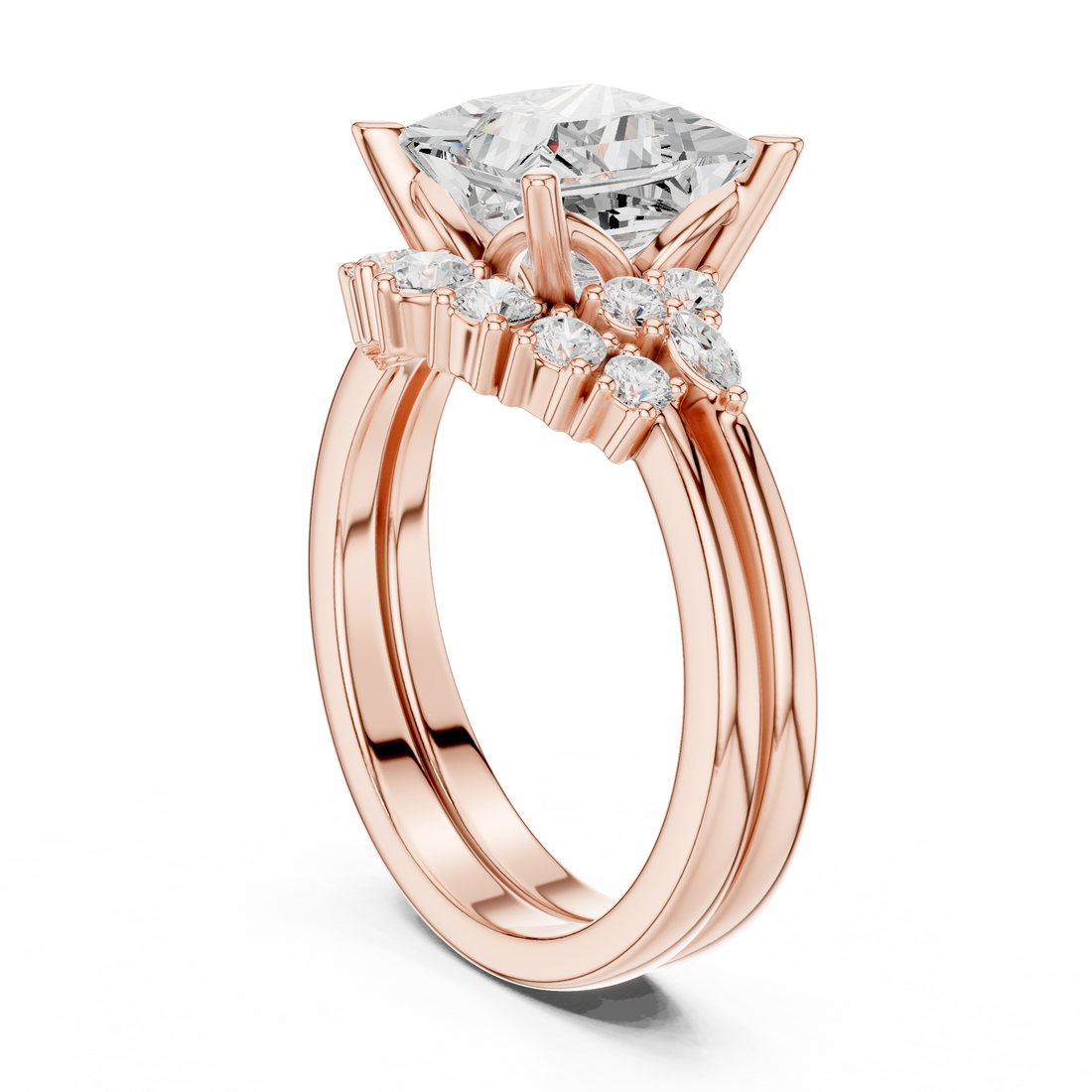 DDLR - 440 - PRINCESS - Solitaire Princess Ring - White Gold