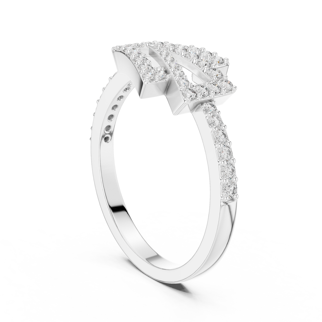 LR-01 (75) - Fashion None Ring - White Gold
