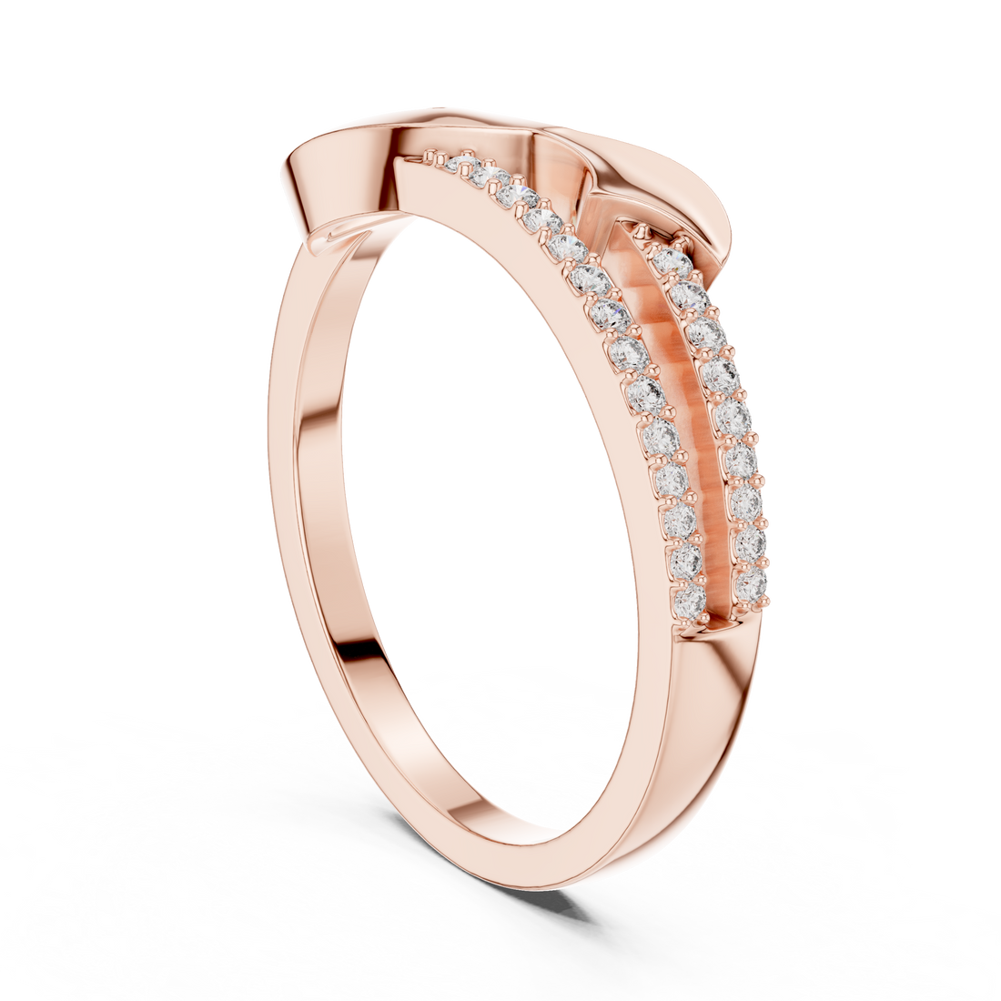LR-01 (66) - Fashion None Ring - White Gold