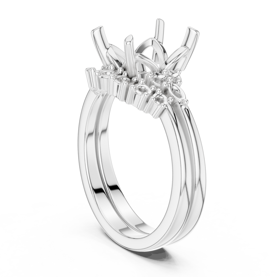 Solitaire Ring - Emerald | DDLR - 440 - EMERALD - White Gold