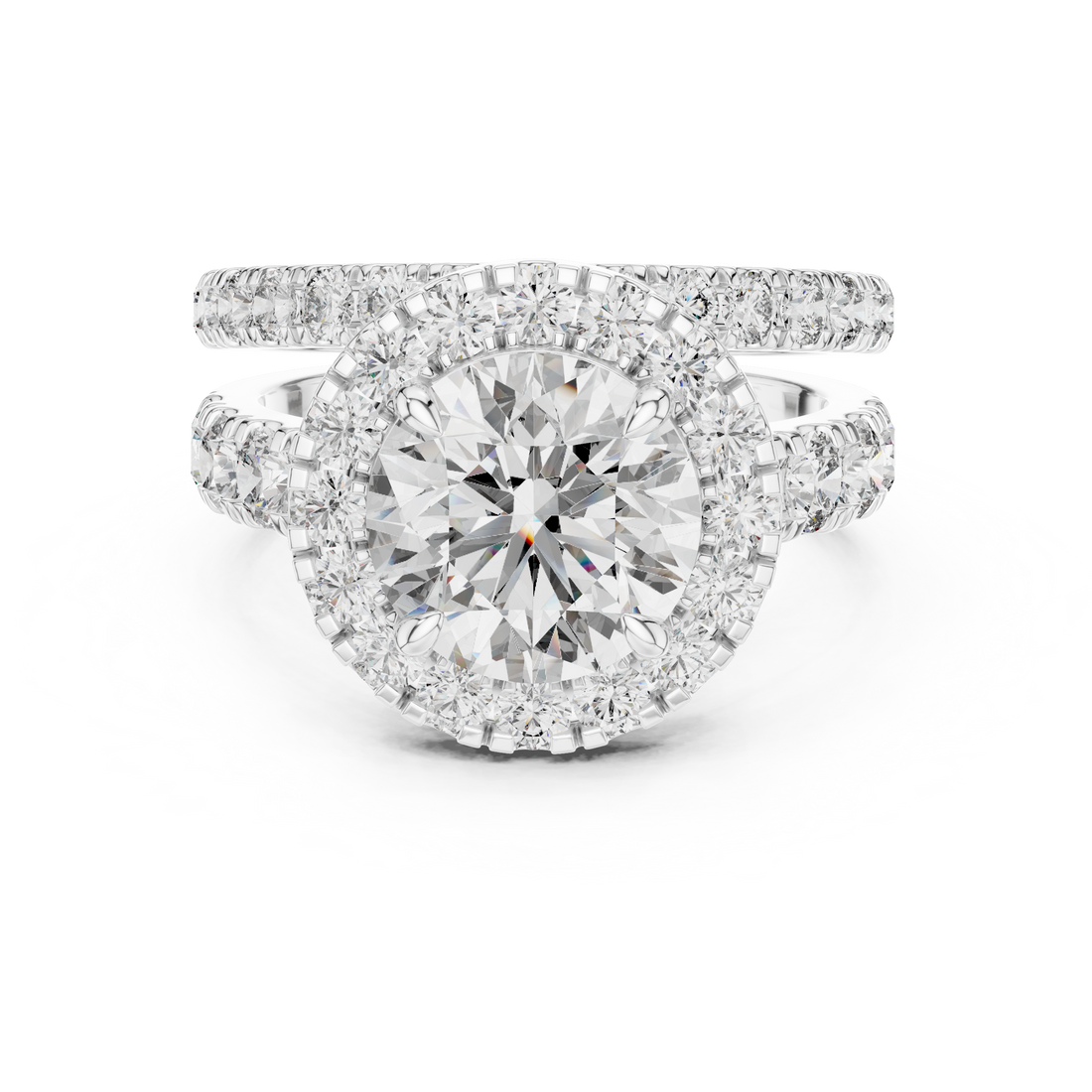 Halo Ring - Round | DDLR-007 - Rose Gold