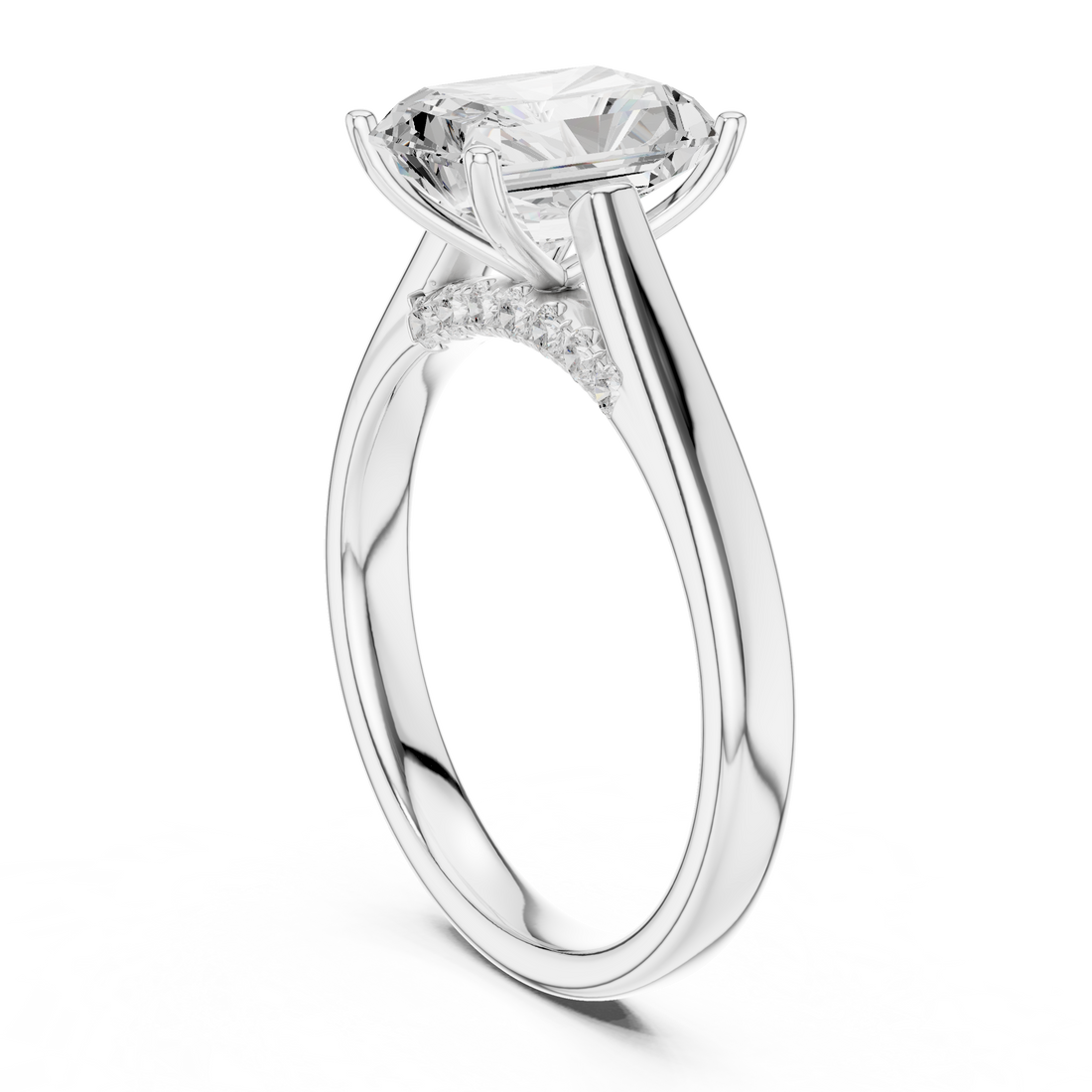 Solitaire Ring - Radiant | 18 RA - White Gold