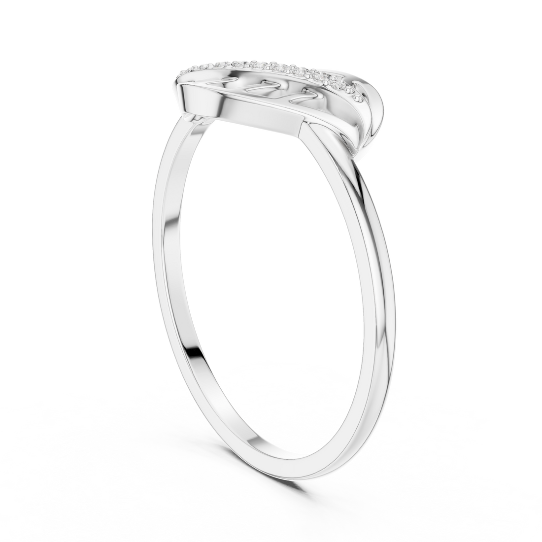 DR-6251 - Fashion None Ring - White Gold
