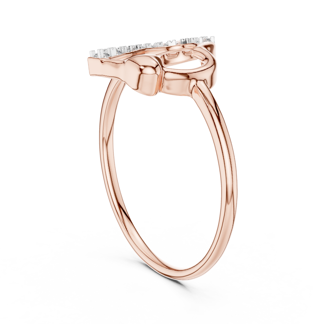 12#10034@L - Fashion None Ring - White Gold