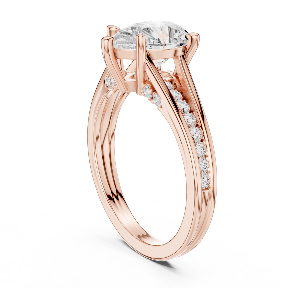 DDLR-996 - Solitaire Pear Ring - White Gold