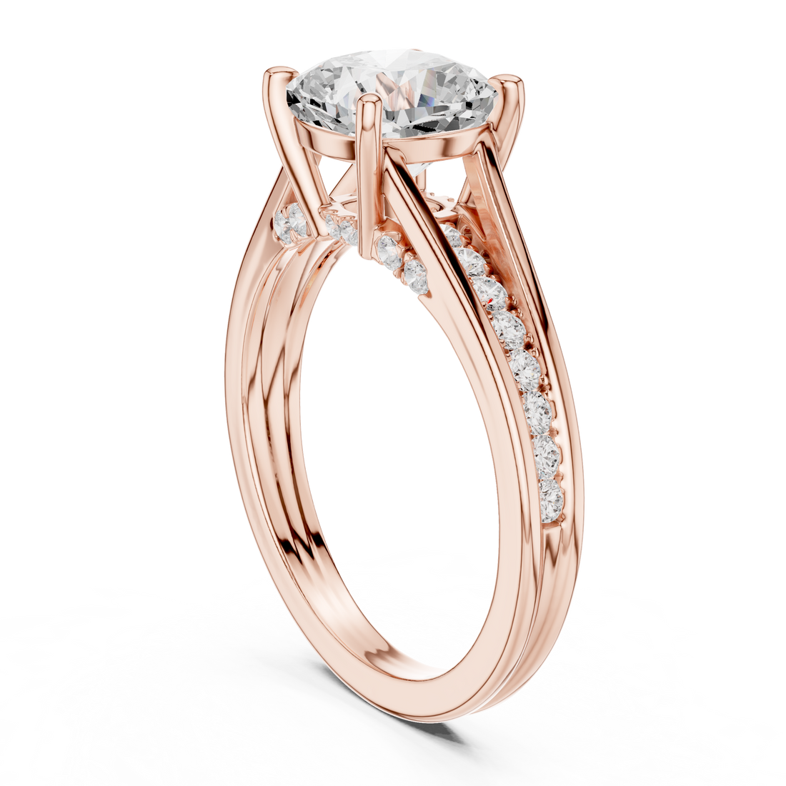 DDLR-993 - Solitaire Cushion Ring - White Gold