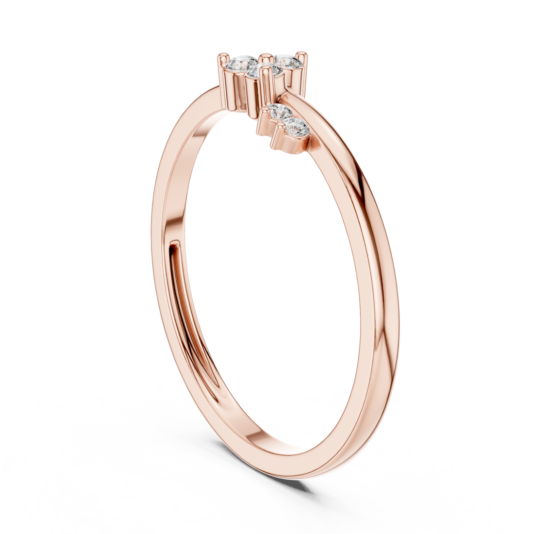 LR-01 (95) - Fashion Round Ring - White Gold