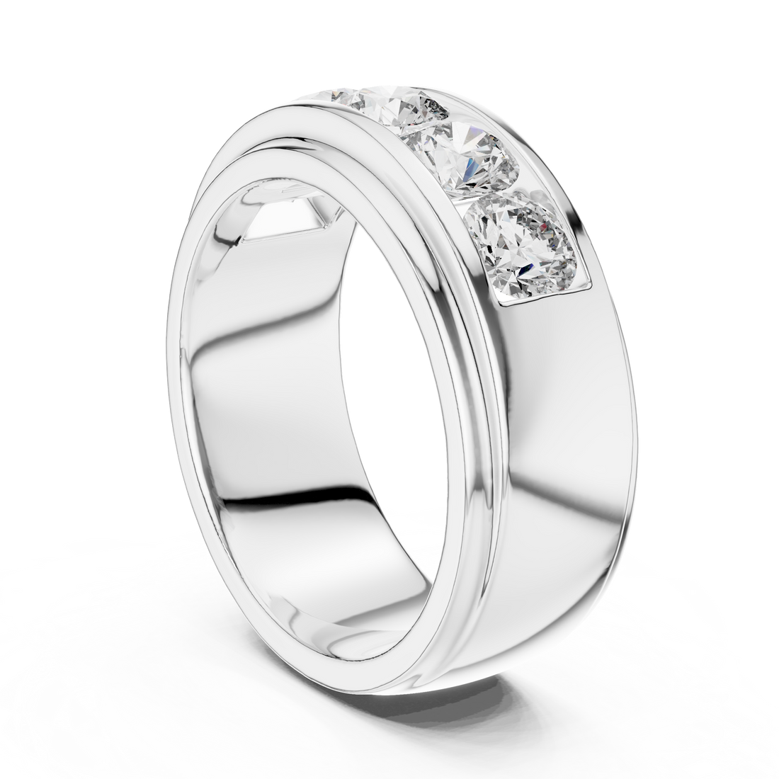 1176 - Fashion Round Ring - White Gold