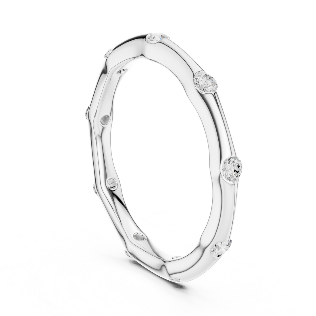 DDLR-421 - Eternity Round Ring - White Gold