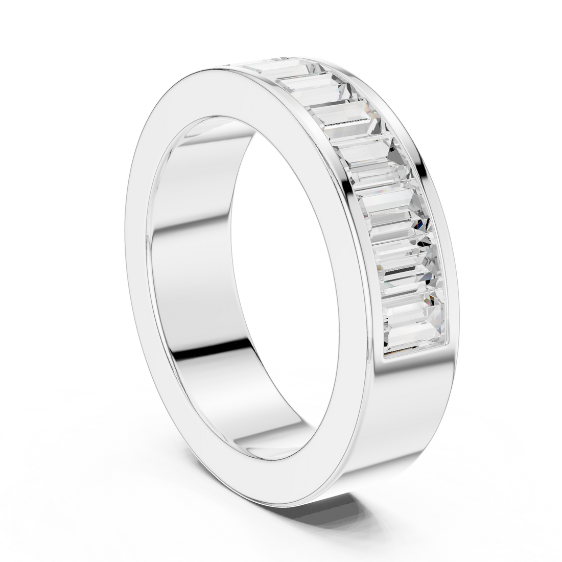 DDLR-381 - Eternity Emerald Ring - White Gold