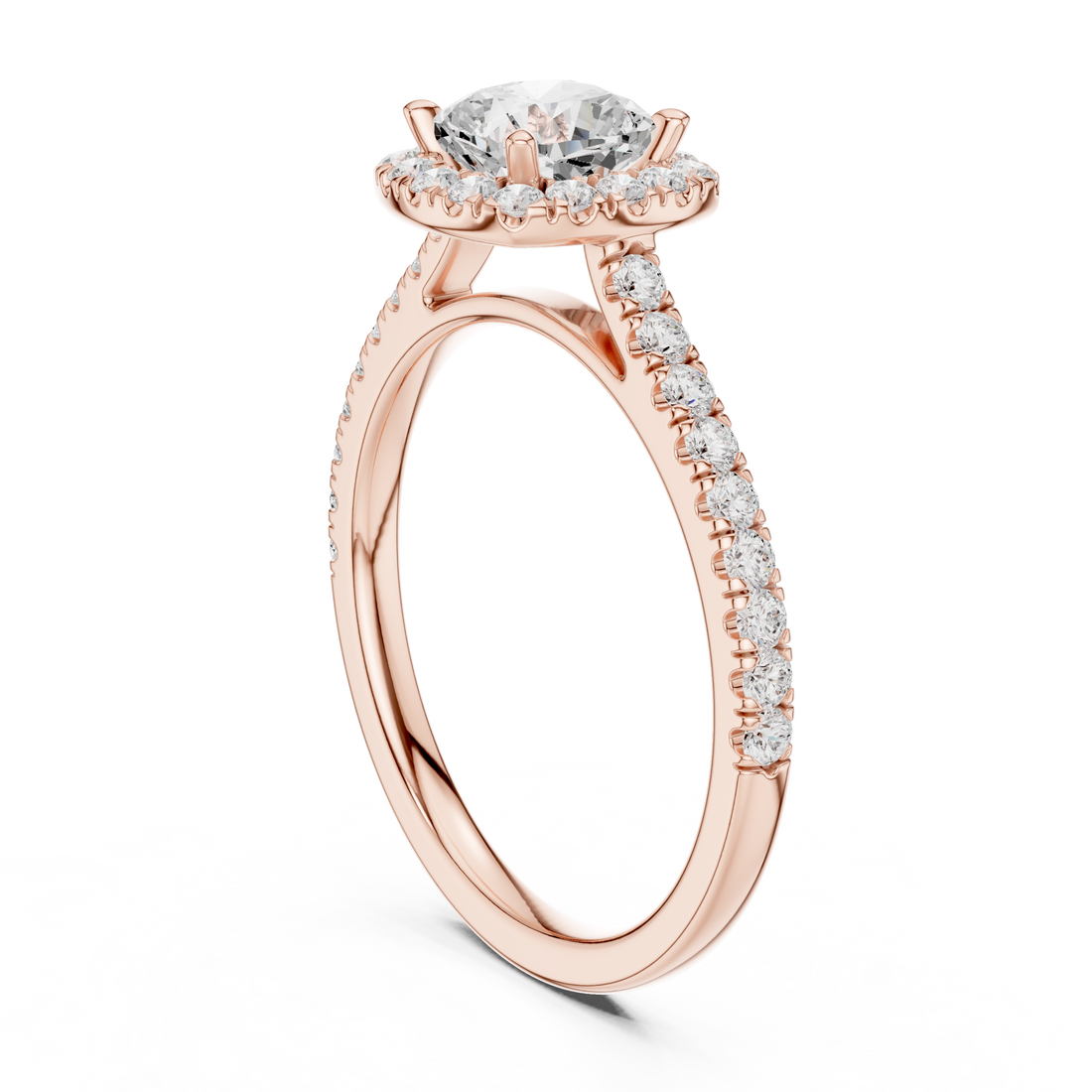 DDLR-917 - Halo Cushion Ring - White Gold