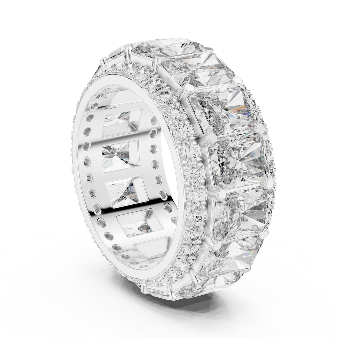 DDLR-243 - Eternity Radiant Ring - White Gold