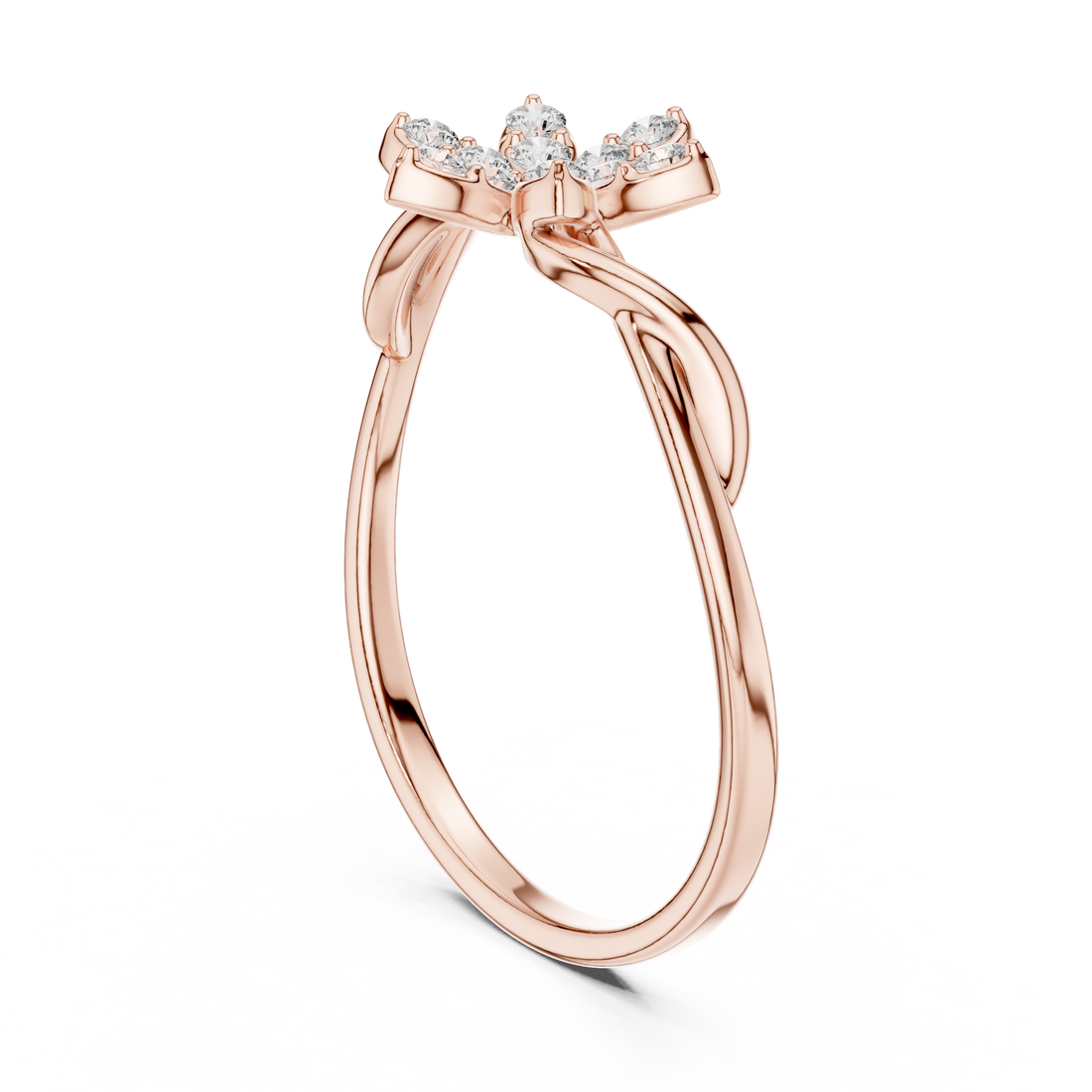 1 (139) - Fashion Round Ring - White Gold