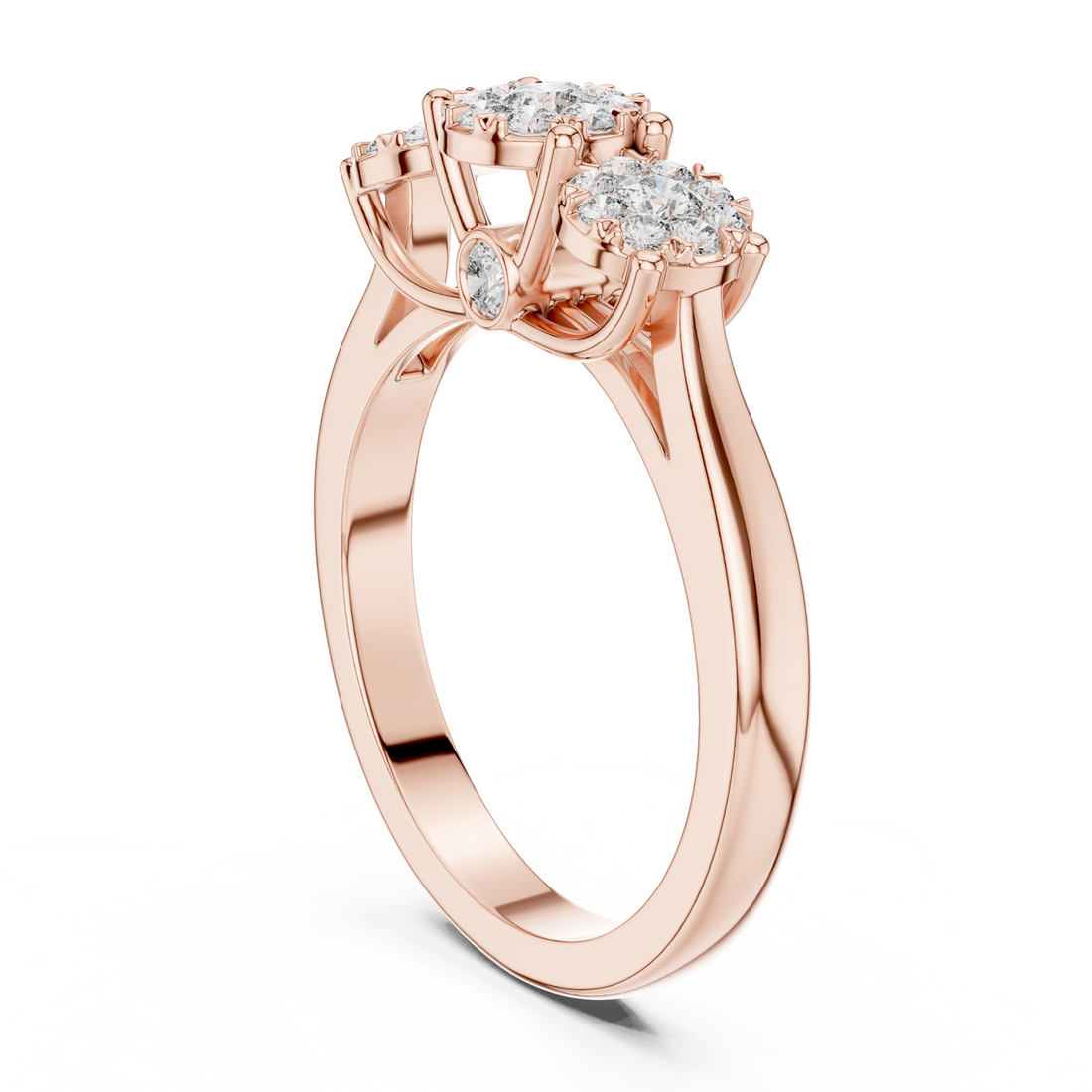 19#120036L - Fashion Round Ring - White Gold