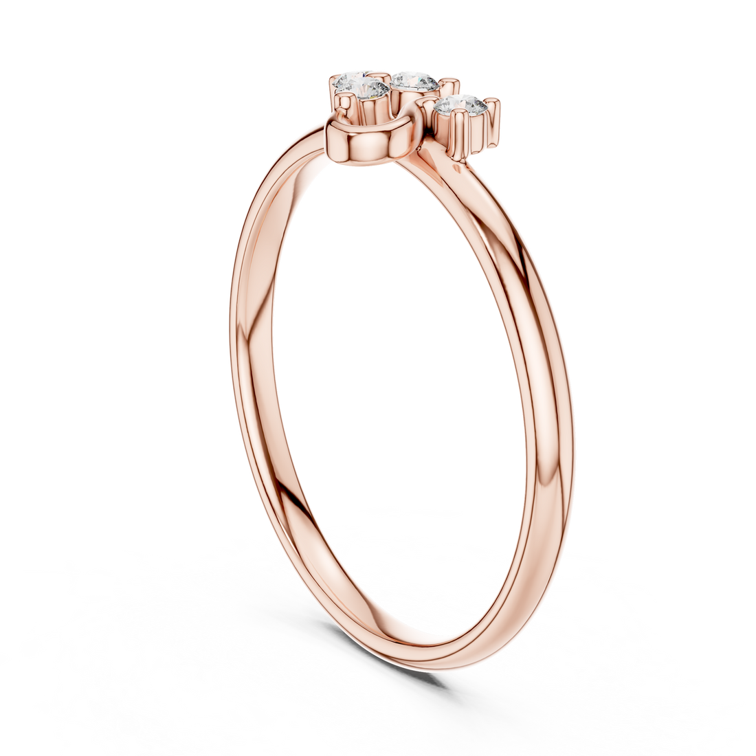 1 (360) - Fashion Round Ring - White Gold