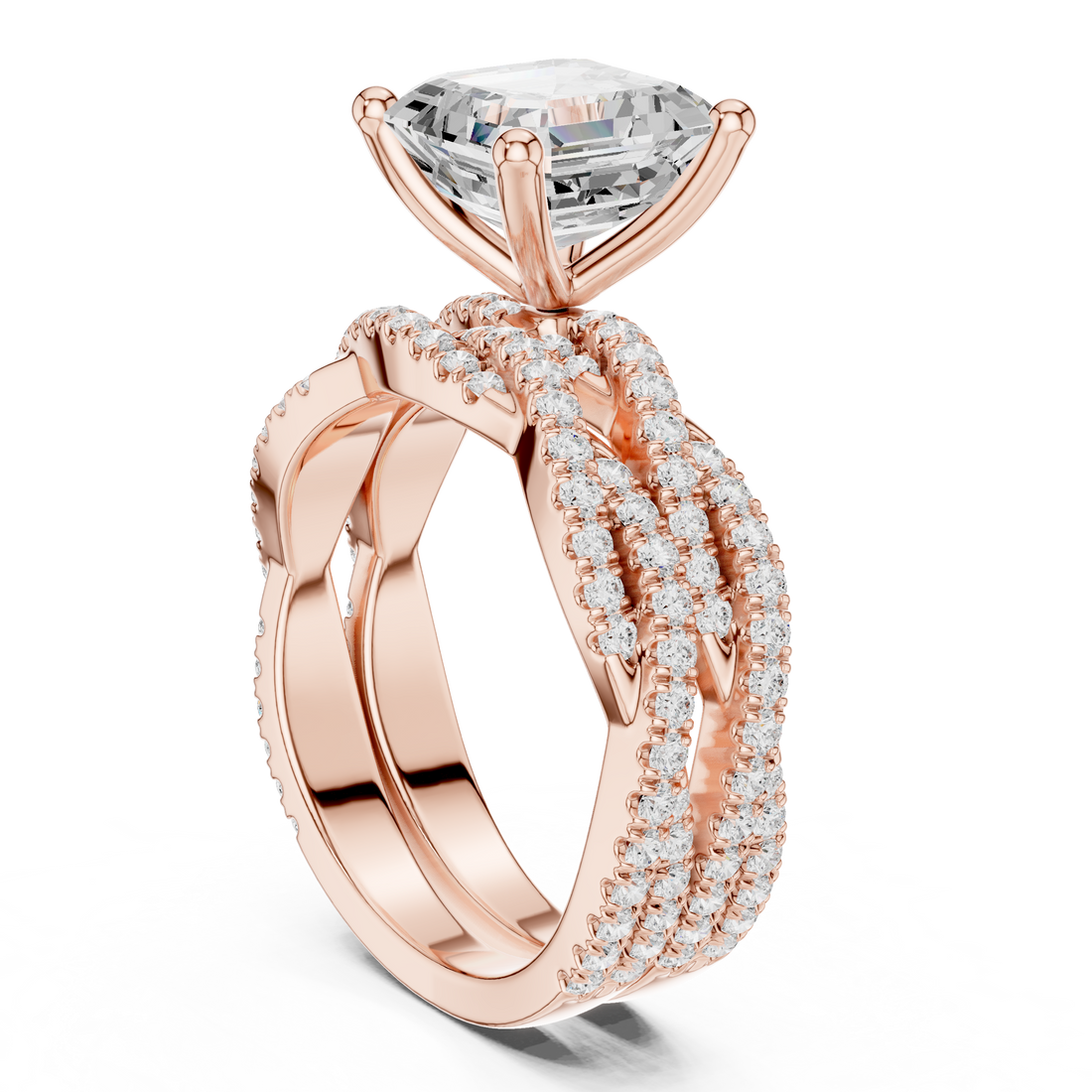 Fashion Ring - Asscher | DDLR-300-AC - White Gold