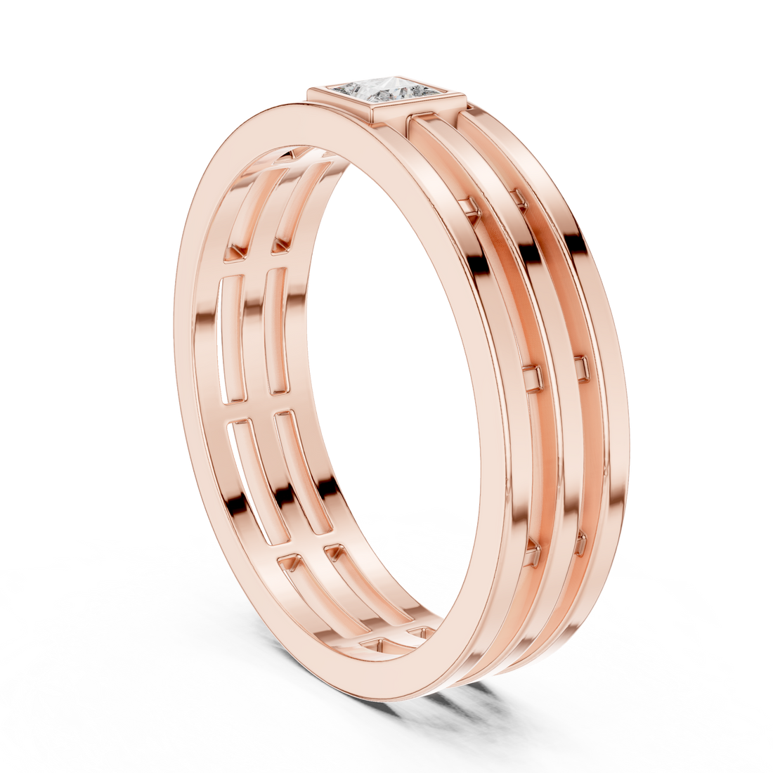 AGR-1 - Fashion Princess Ring - White Gold
