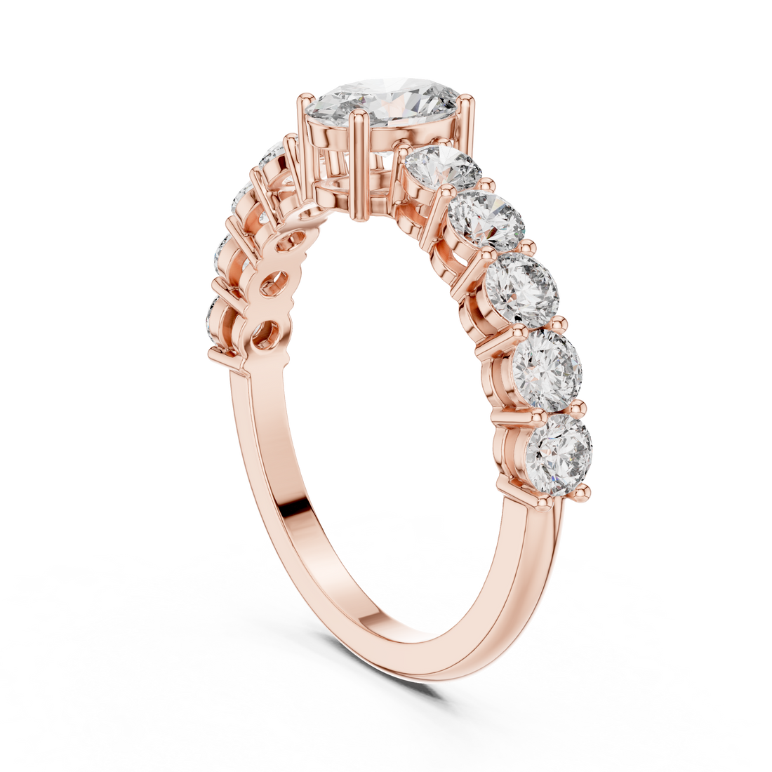 ALR-55 - Solitaire Oval Ring - White Gold