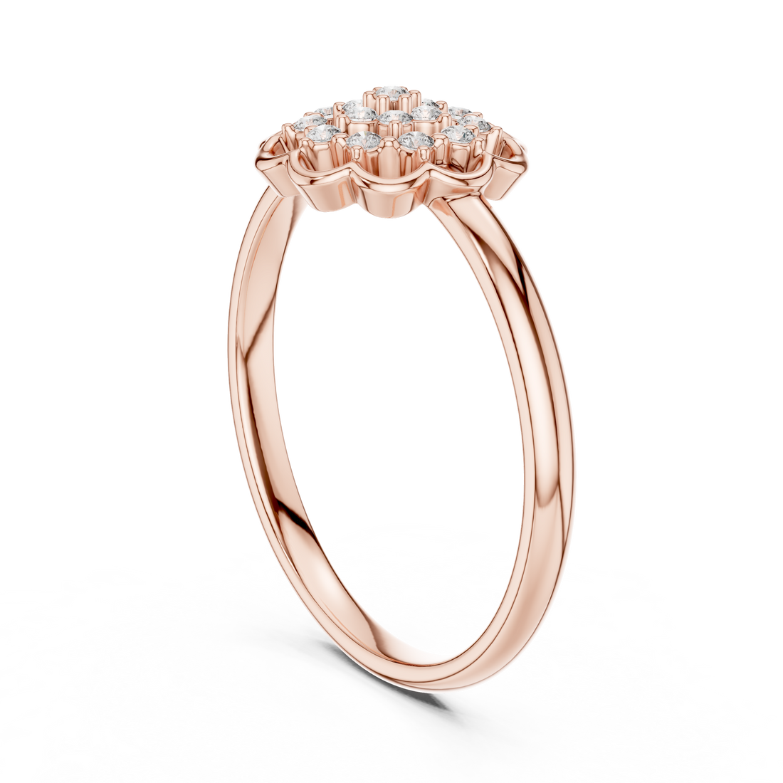 LR-01 (99) - Fashion Round Ring - White Gold