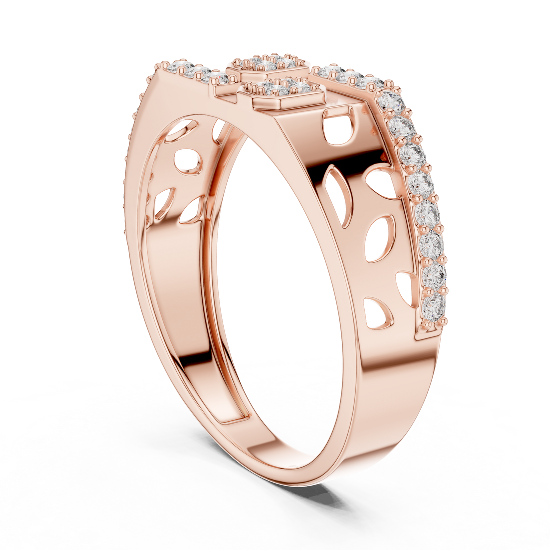 LR-01 (30) - Fashion None Ring - White Gold