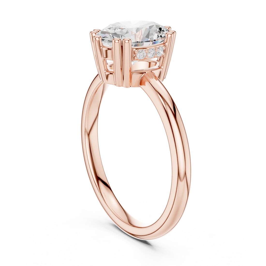 DDLR-927 - Solitaire Oval Ring - White Gold