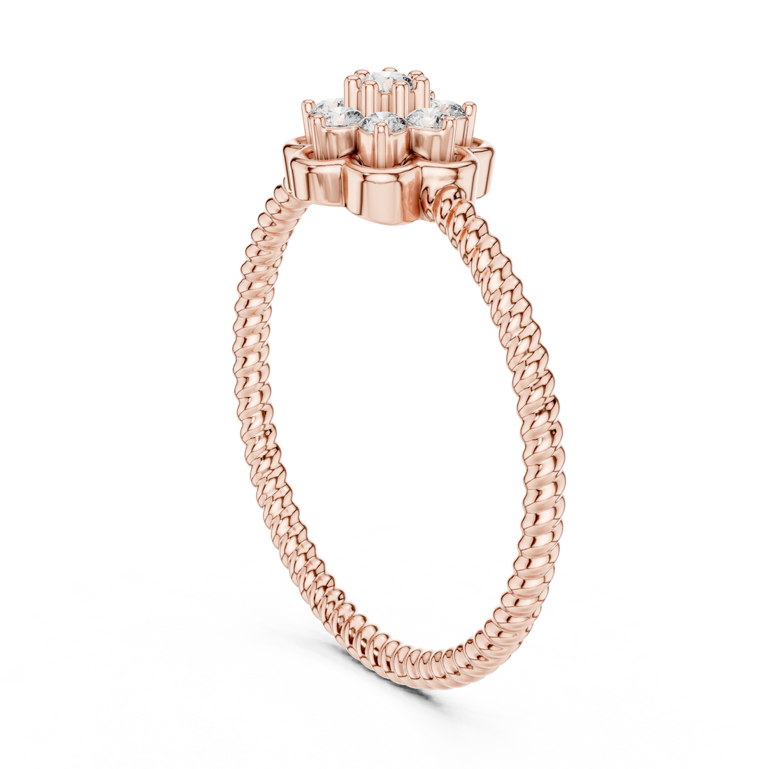 LR-01 (97) - Fashion Round Ring - White Gold
