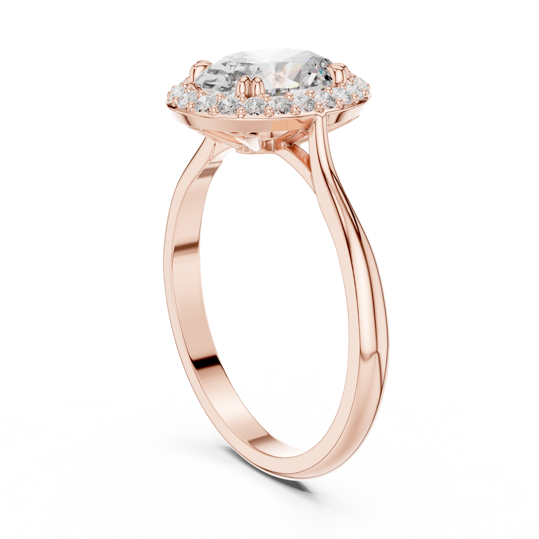 00001L (20) - Fashion Oval Ring - White Gold
