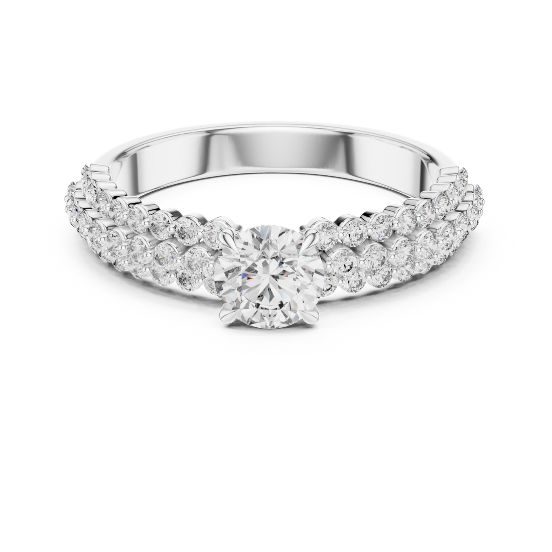 Solitaire Ring - Round | DDLR-005 - Rose Gold