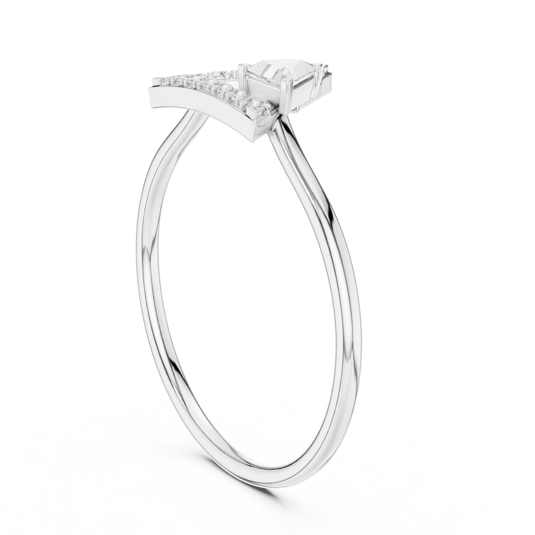 HLR-194 - Fashion Marquise Ring - White Gold