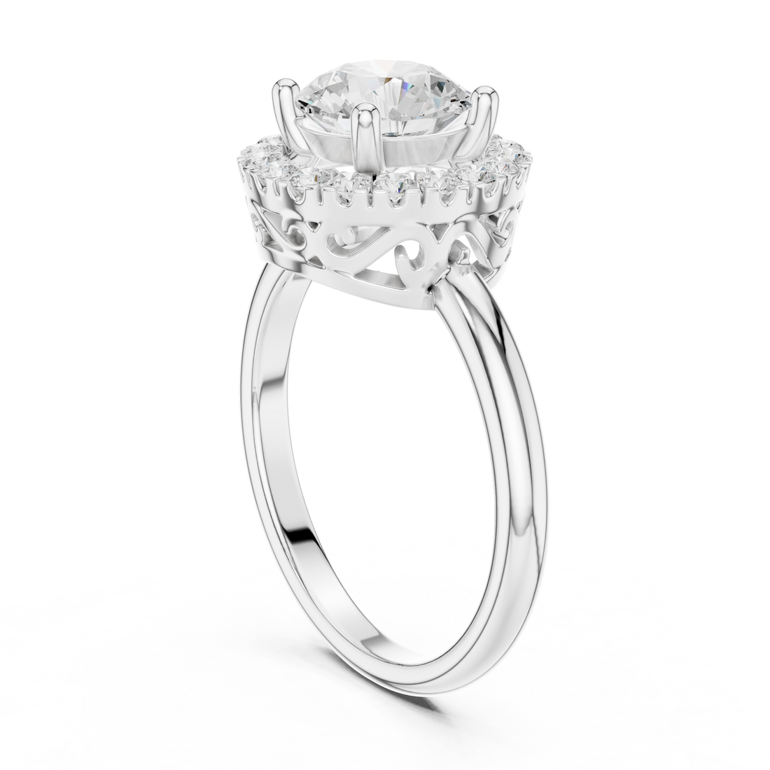 Fashion Ring - Round | DDLR-687 - White Gold