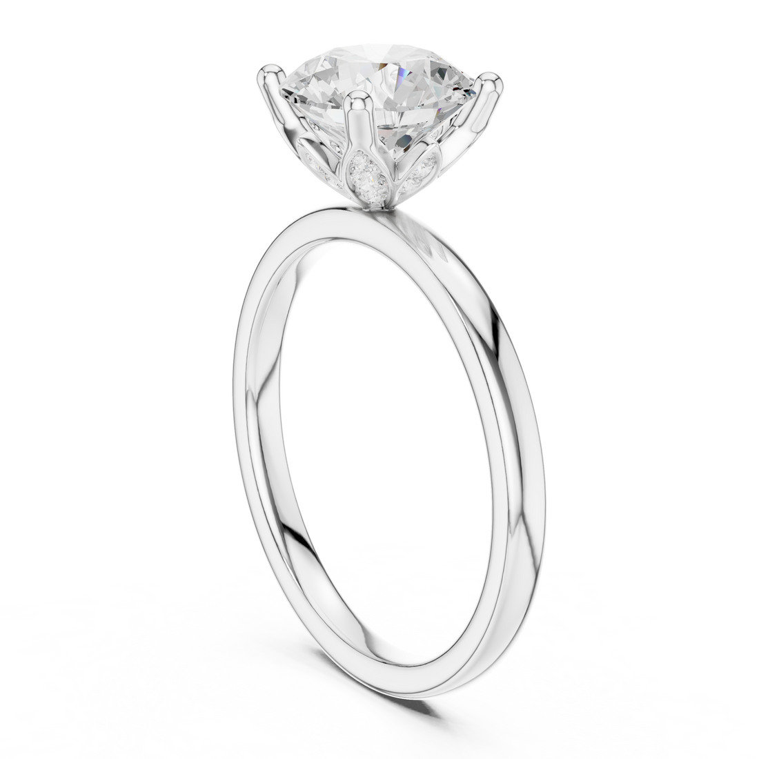 Fashion Ring - Round | DDLR-847 - White Gold