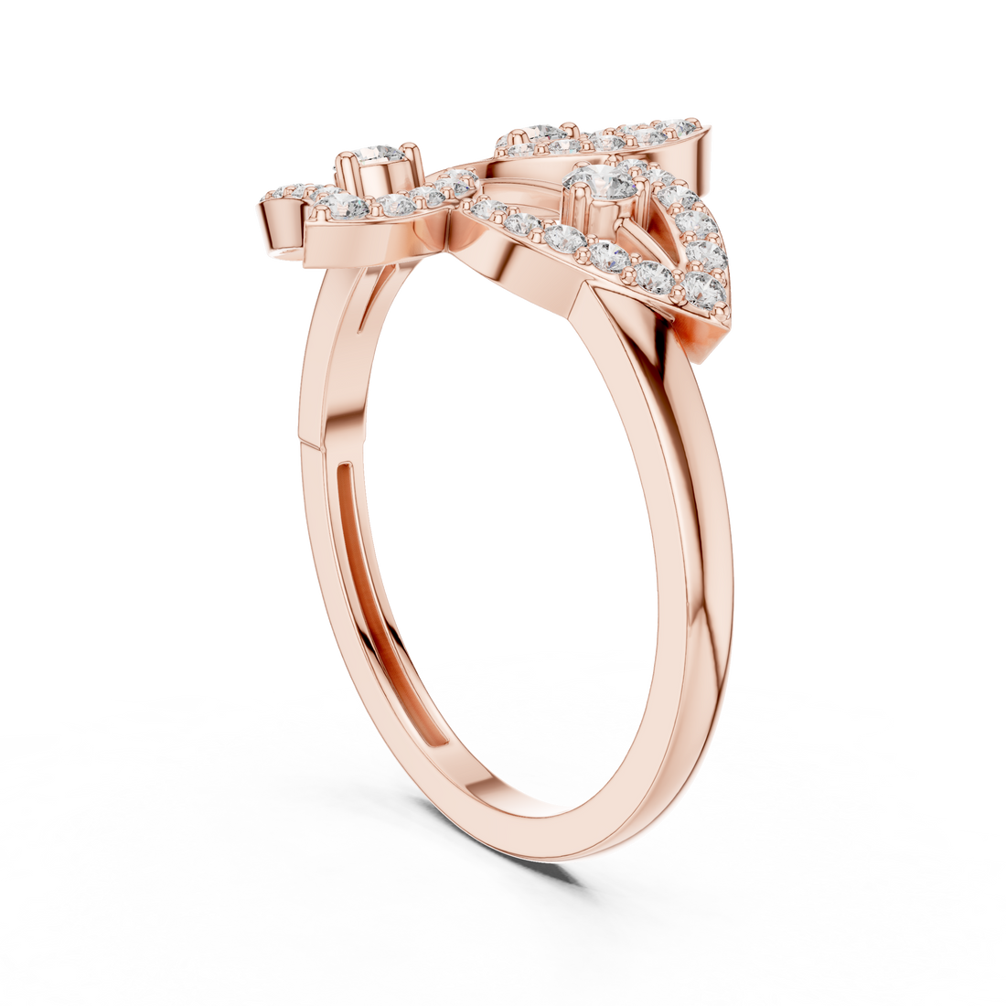 9#10070L - Fashion Round Ring - White Gold