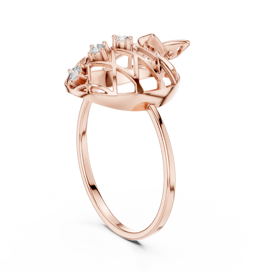 1 (222) - Fashion None Ring - White Gold