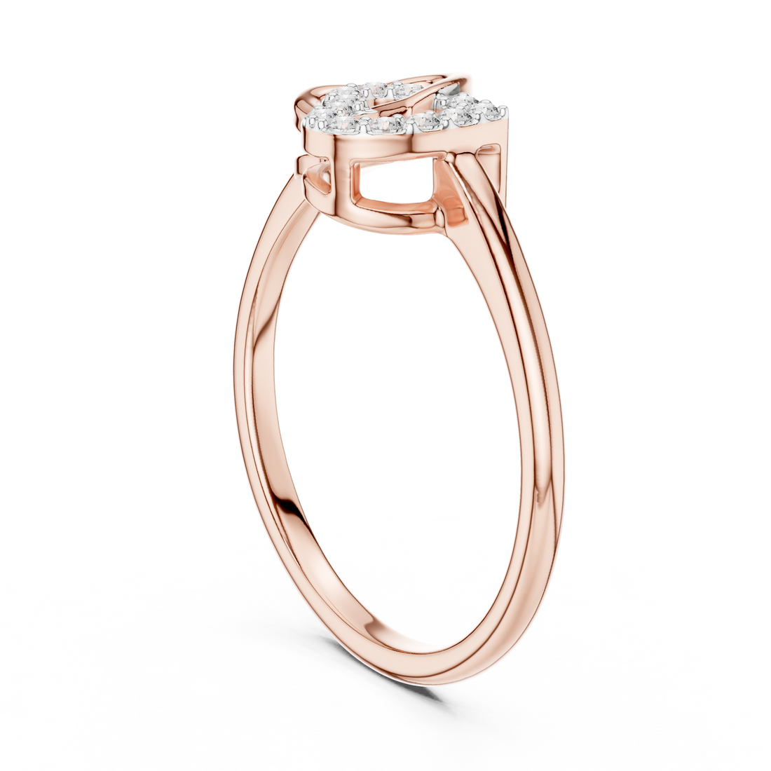 12#10064@L - Fashion None Ring - White Gold