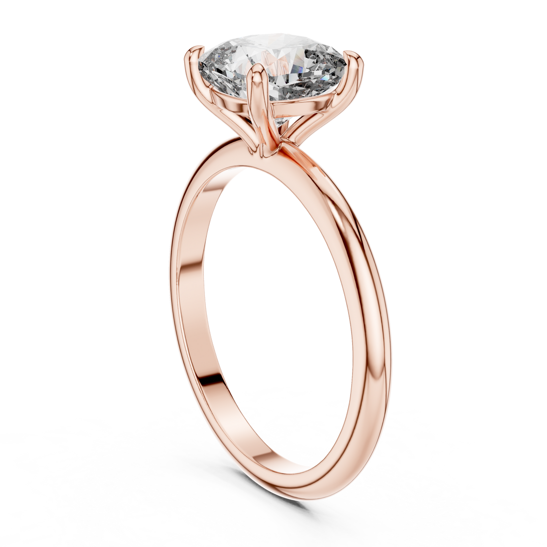 9#10027L_20 - Solitaire Cushion Ring - White Gold