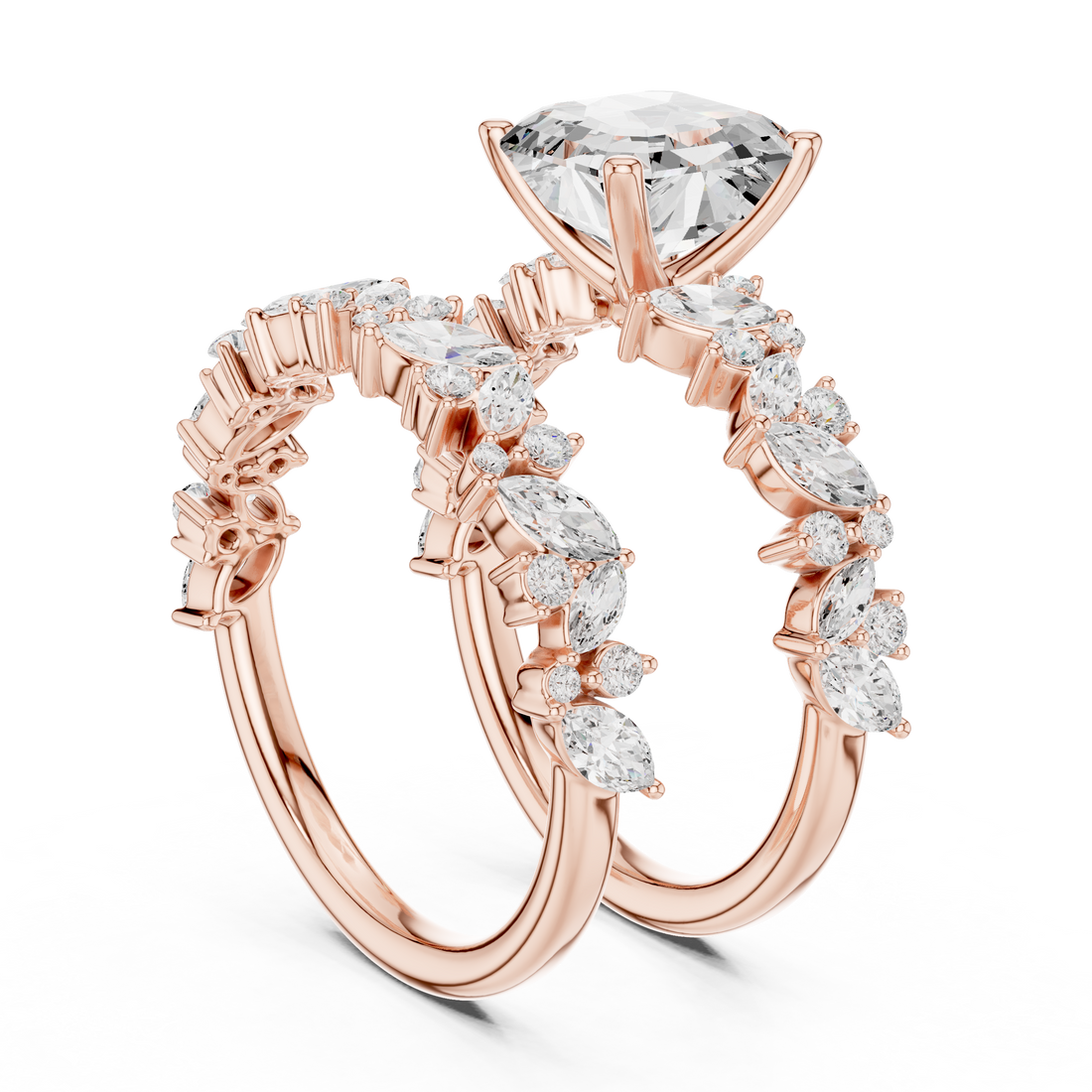 DDLR-443-AC - Solitaire Asscher Ring - White Gold