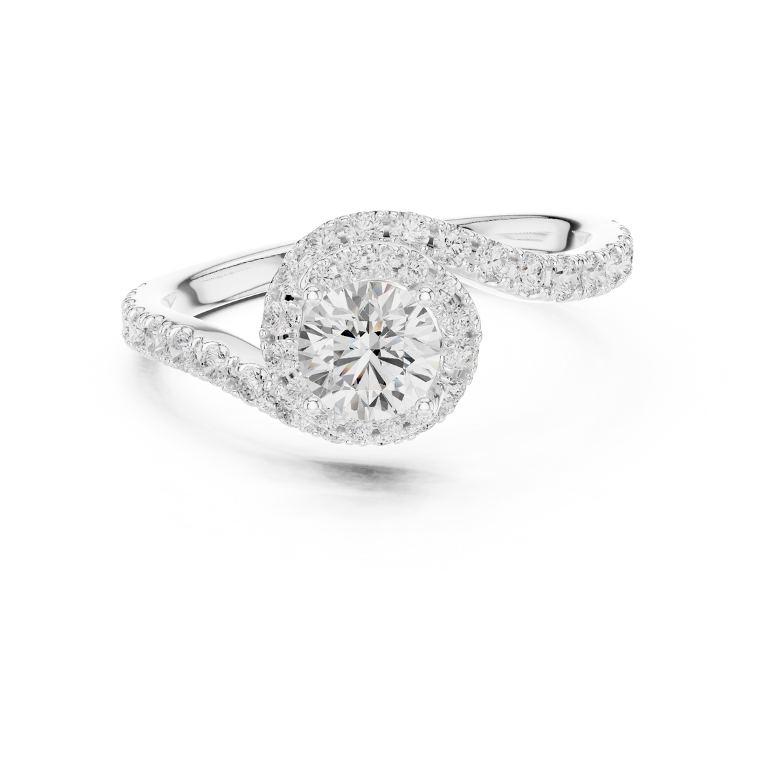 Bypass Ring - Round | LR-0325 - Rose Gold