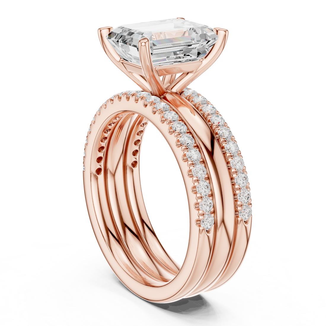 DDLR-947 - Solitaire Emerald Ring - White Gold