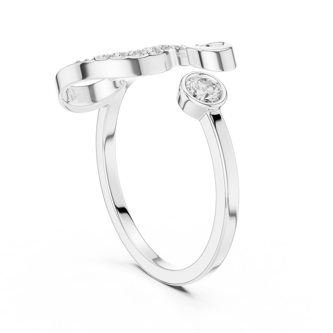 SBWR(29) - Fashion Oval Ring - White Gold